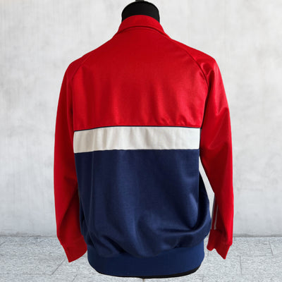 Vintage 80's 90's Adidas Track Jacket. Red, Blue and white stripe