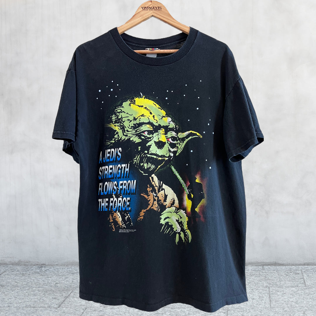 Vintage 1996 Star Wars Yoda "A Jedi's Strengths Flows From The Force" UBI T-shirt