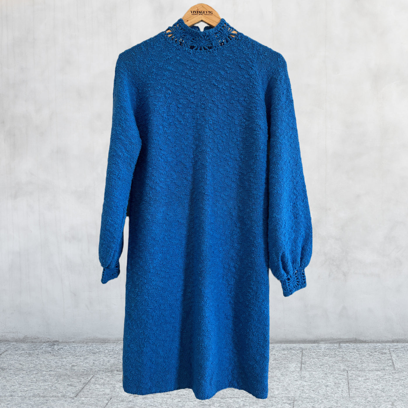 Vintage 60's St. John Knits Blue Dress