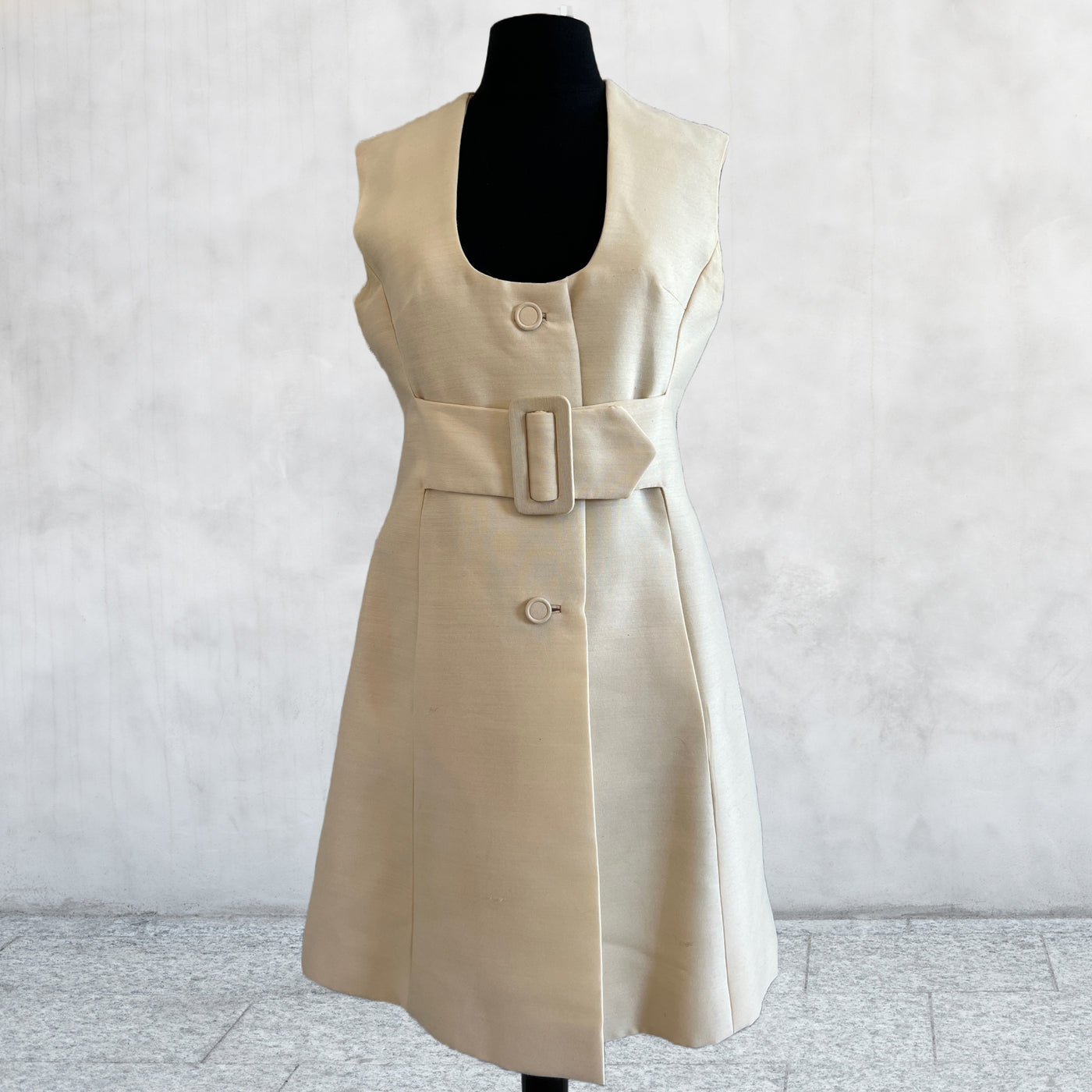 Vintage 60's Anita Modes Belted Sheath Dress MOD