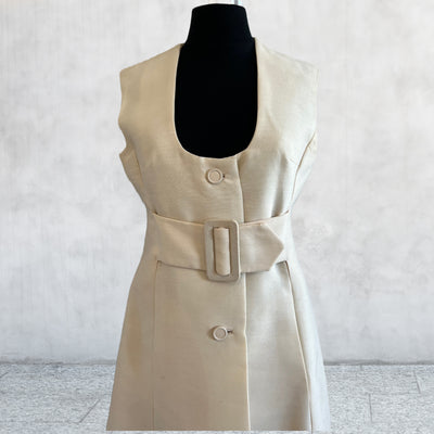 Vintage 60's Anita Modes Belted Sheath Dress MOD