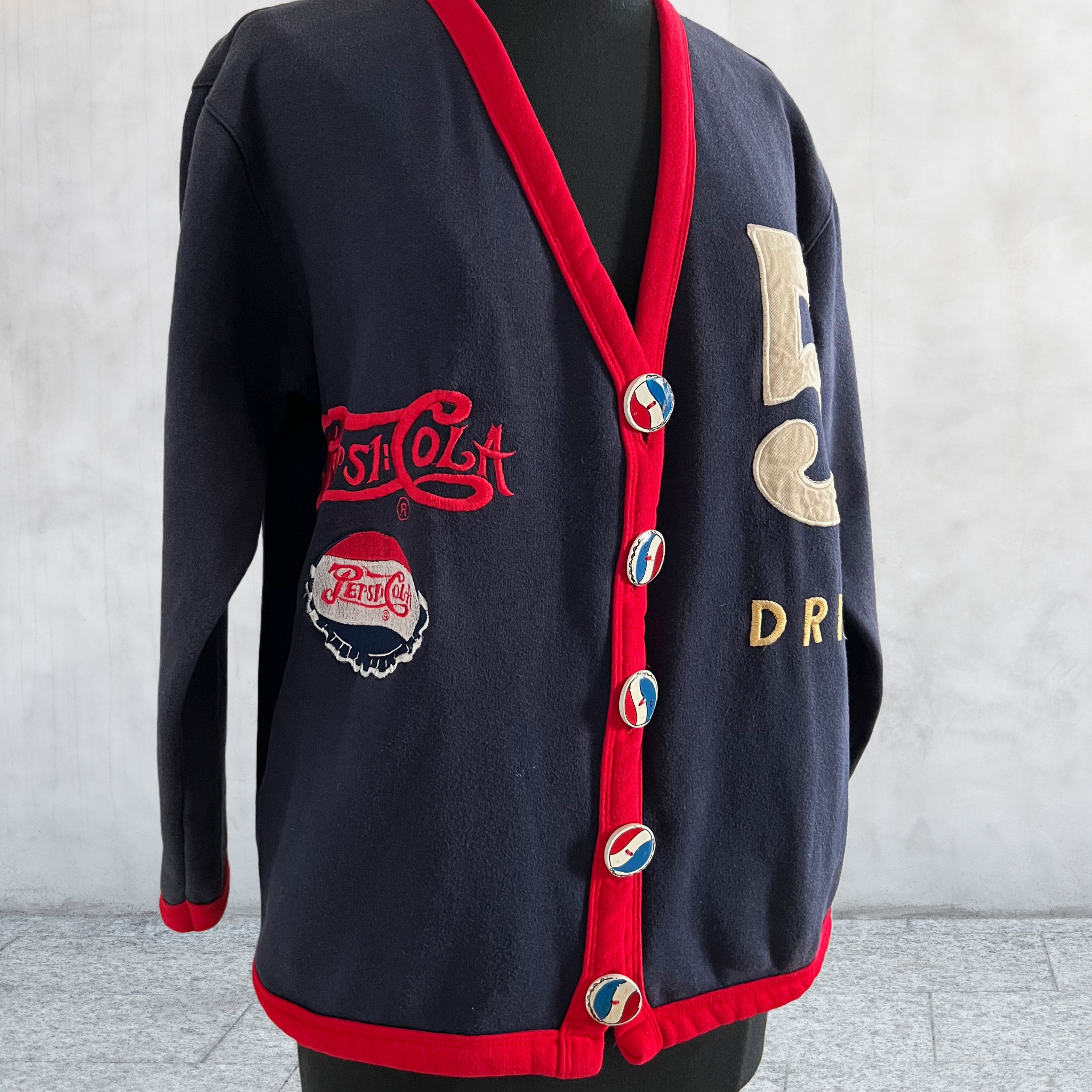 Rare 80's Vintage Women's The Eagle's Eye Pepsi cardigan