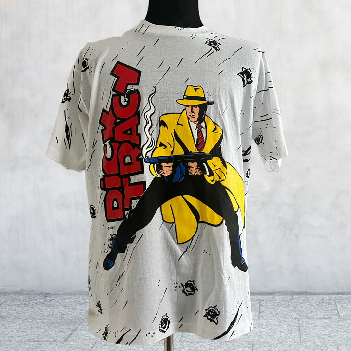 Vintage 90s Dick Tracy Disney Movie Shirt. XL front view