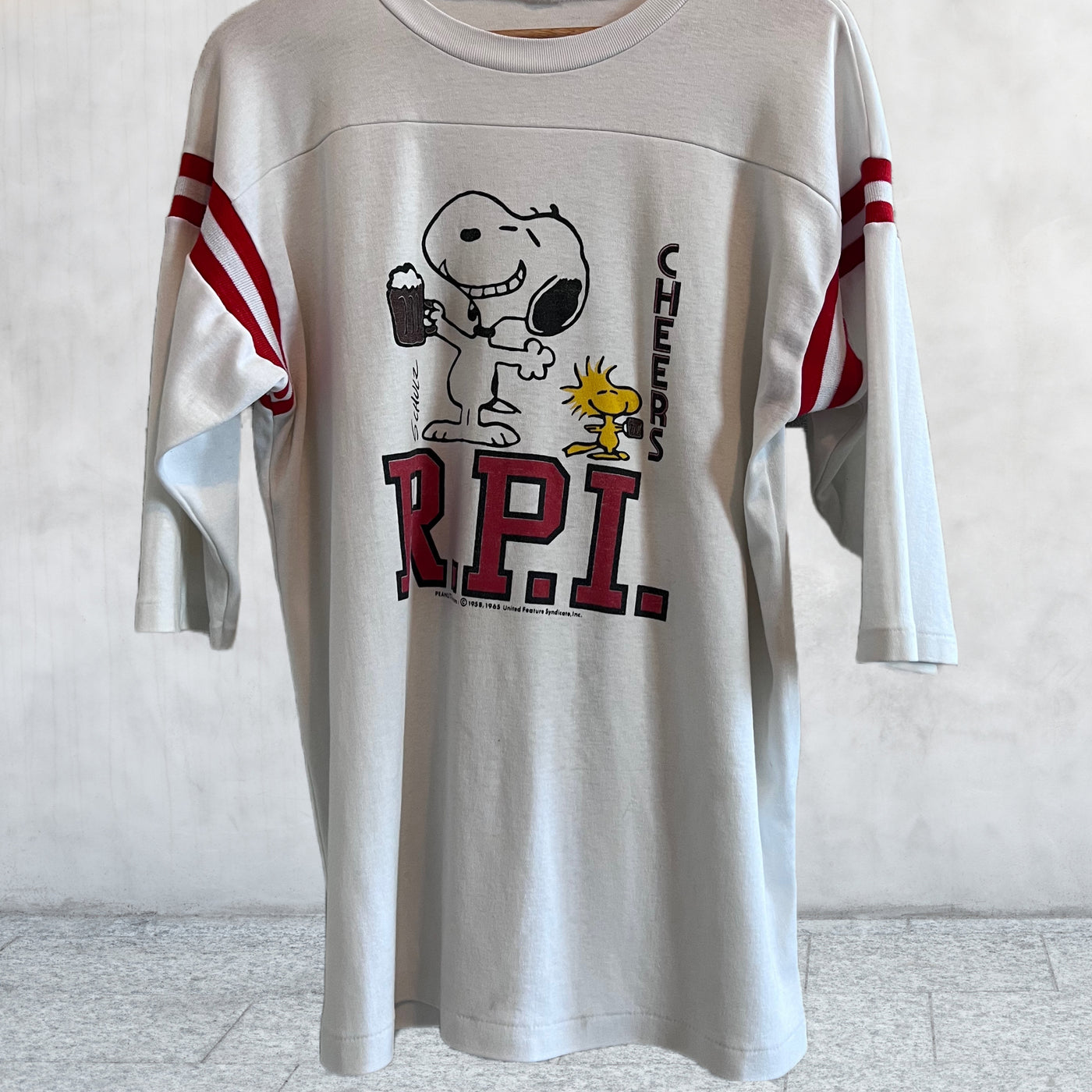Vintage 80's SS Snoopy R.P.I. Cheers T-shirt