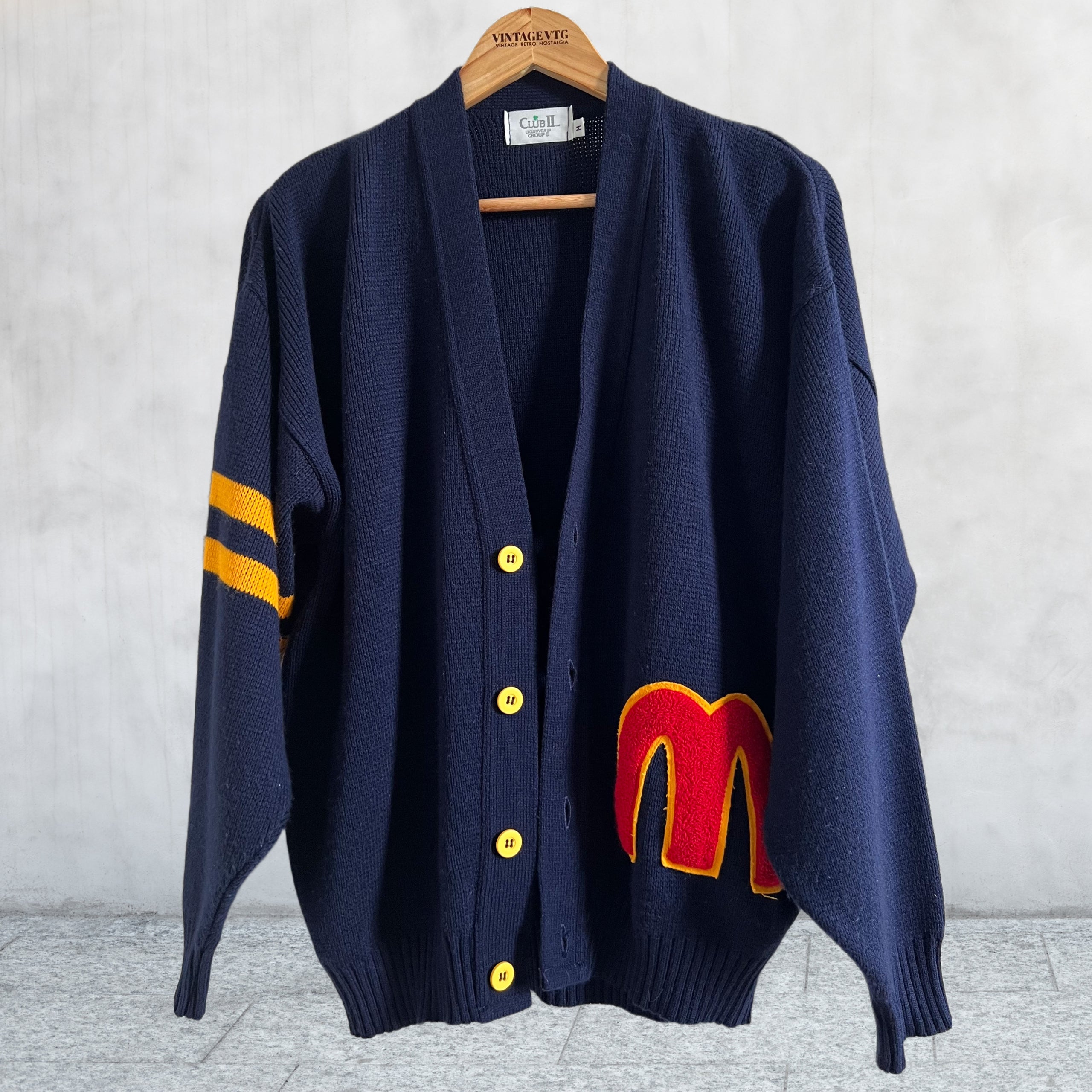 VINTAGE CARDIGAN 80s RARE! - カーディガン