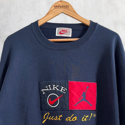 Vintage 80s - 90s OG Nike Air Jordan Sweatshirt. Nike Gray Tag XL