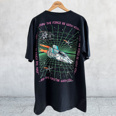 Rare Vintage 80s Star Wars Shirt "A Long Time A Ago In A Galaxy Far Far Away" Disney Star Tours