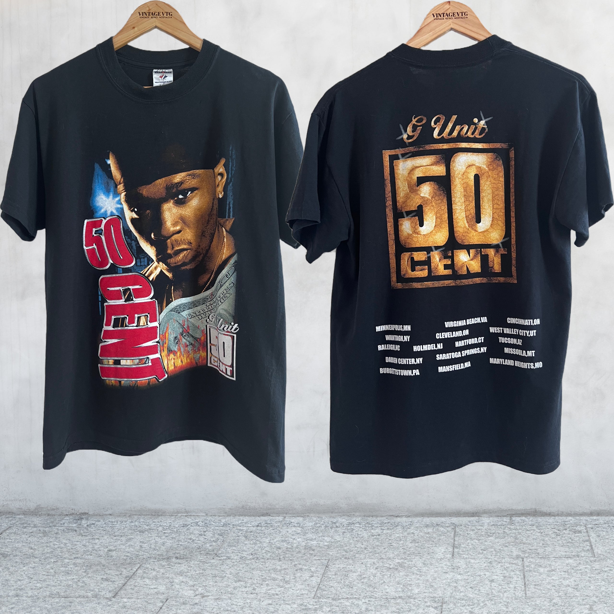Rare Vintage Early 00s 50 Cent G Unit Tour Black T Shirt Medium rare-vintage-early-00s-50-cent-g-unit-tour-black-t-shirt-medium