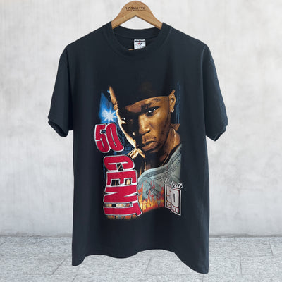 Rare Vintage early 00s 50 Cent G Unit Tour Black T-Shirt. Medium