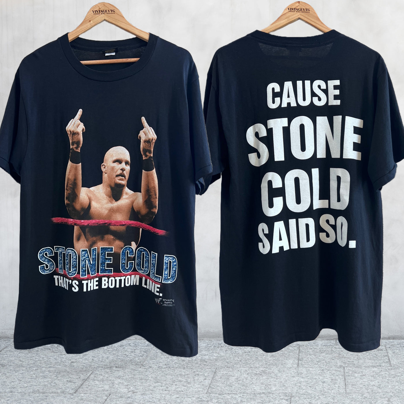 Rare Vintage Stone Cold T-shirt "Cause Stone Cold Said So" Large