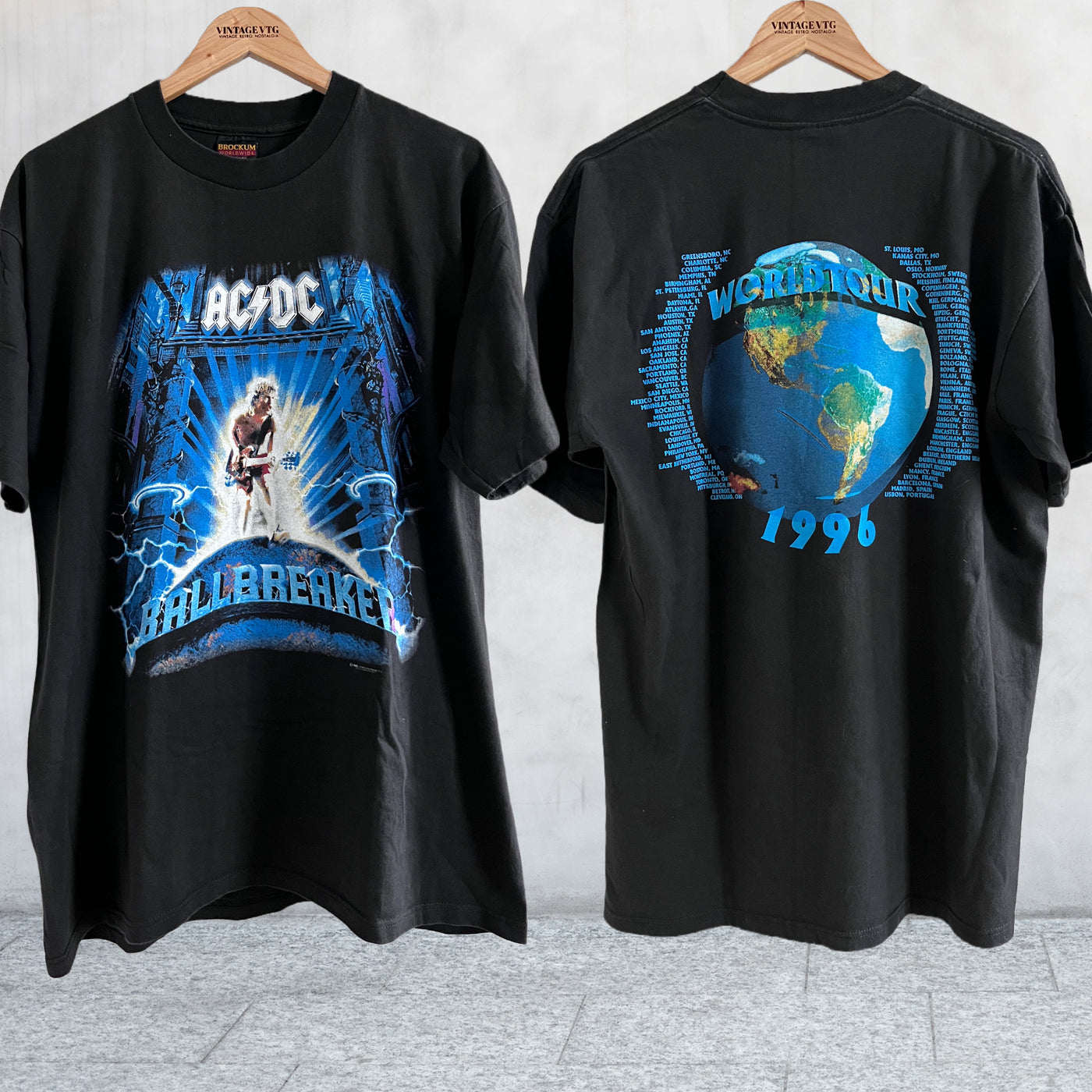 Vintage 1996 AC/DC "BALLBREAKER" Tour T-shirt. Black. XL
