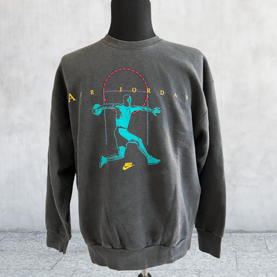 Vintage OG Nike Air Jordan Jumpman Sweatshirt. Nike Gray Tag. Dark Gray Extra Large