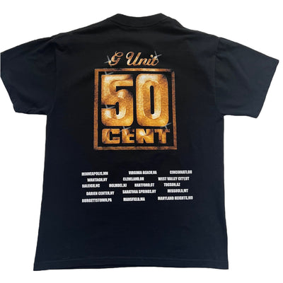 Rare Vintage early 00s 50 Cent G Unit Tour Black T-Shirt. Medium