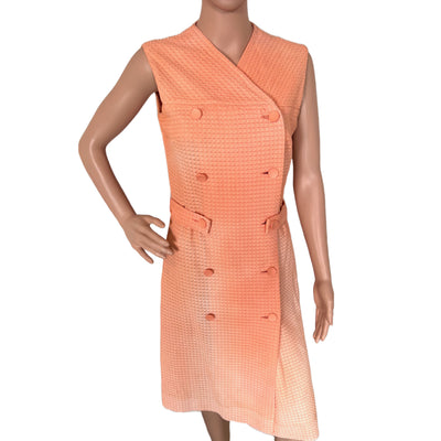 Vintage R&K Originals Double breasted Peach Dress