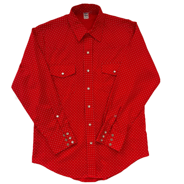 Vintage 70's Red Malco Modes Button Up Shirt