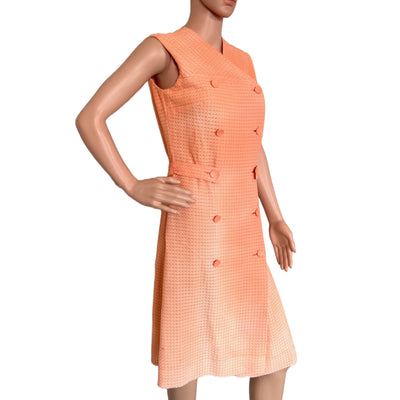 Vintage R&K Originals Double breasted Peach Dress
