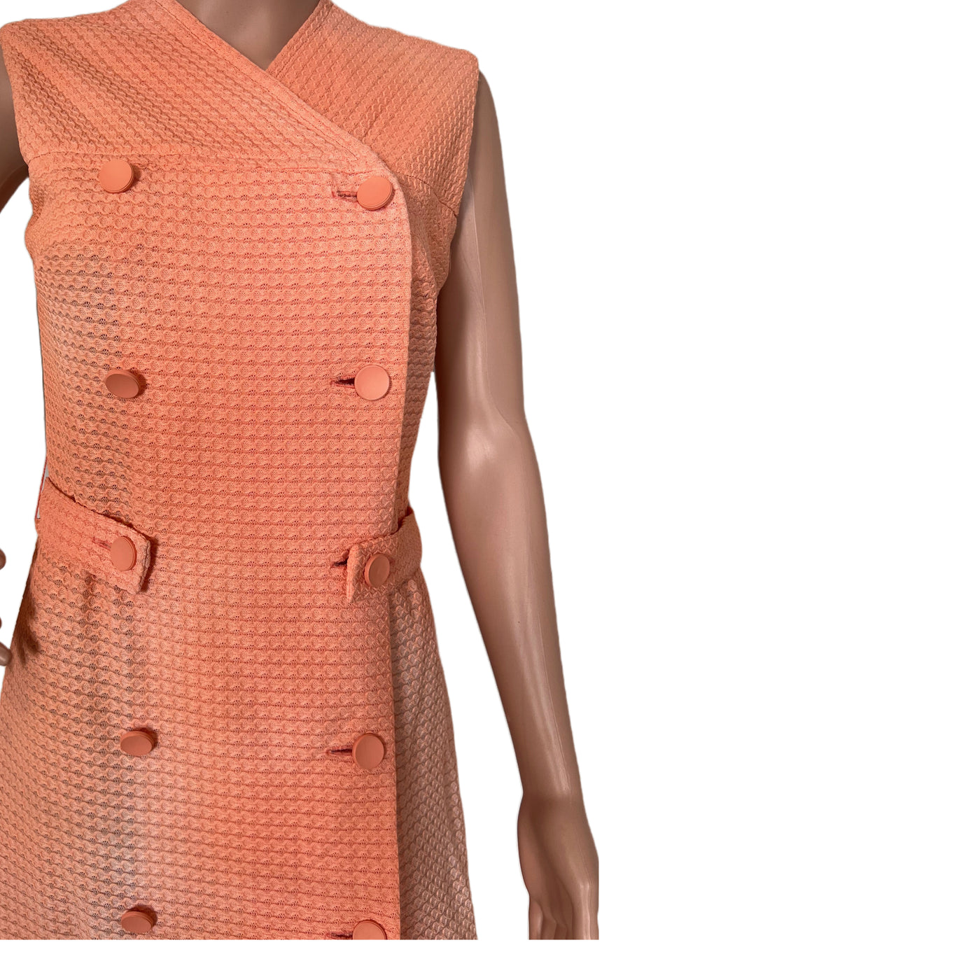 Vintage R&K Originals Double breasted Peach Dress
