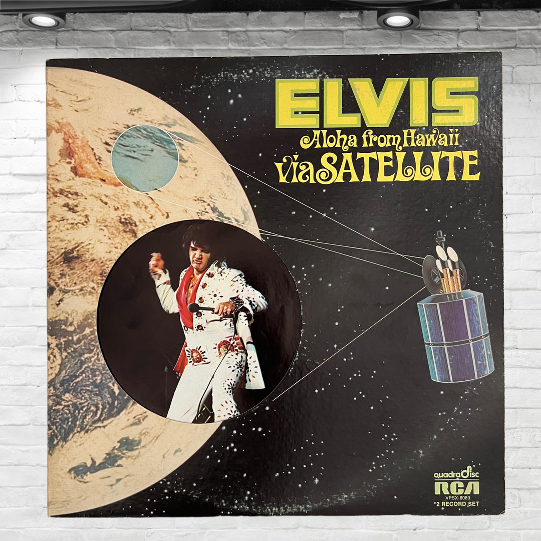 VTG Original 1973 Elvis Aloha From Hawaii Via Satellite Vinyl Album 2 LP. VG+ VPSX-6089