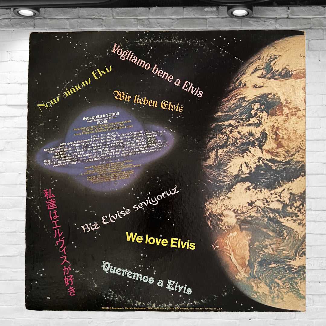 VTG Original 1973 Elvis Aloha From Hawaii Via Satellite Vinyl Album 2 LP. VG+ VPSX-6089