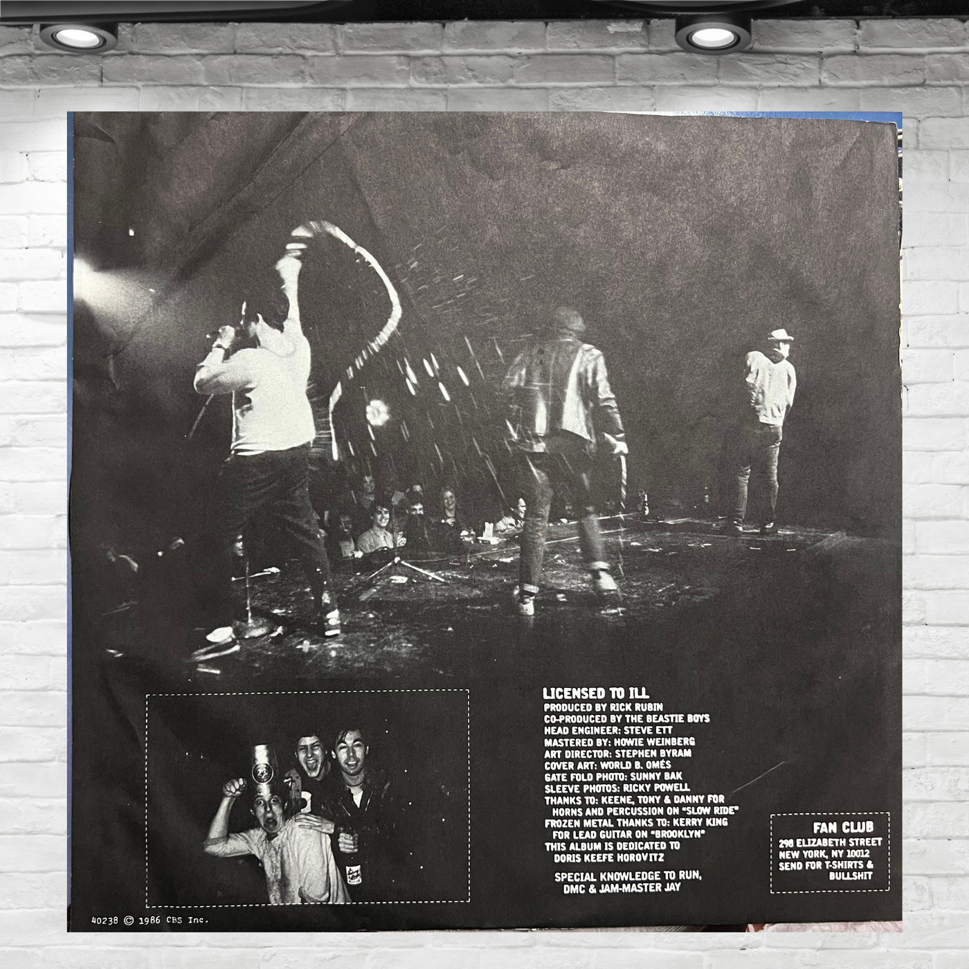 Vintage Original Beastie Boys Vinyl License To Ill LP 1986 DefJam Records