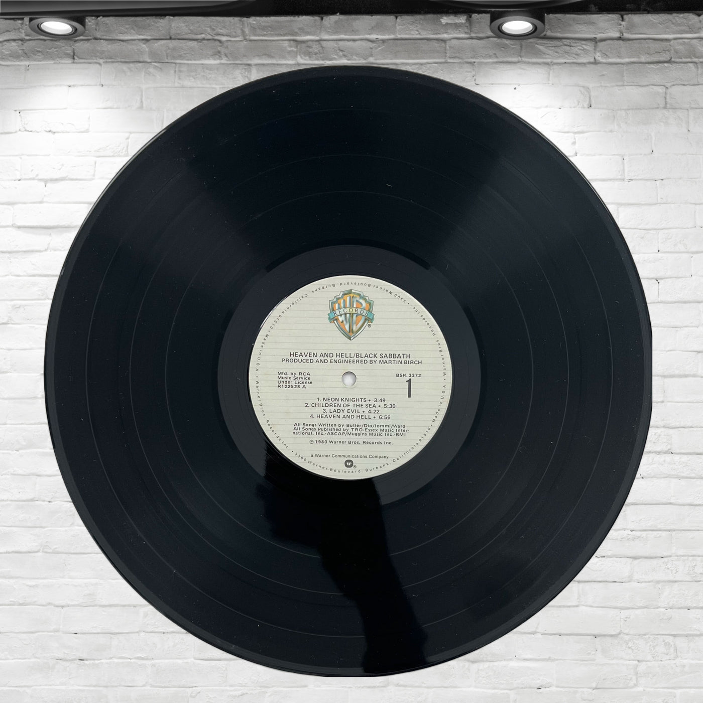 Vintage Original Black Sabbath Heaven and Hell WB vinyl Album