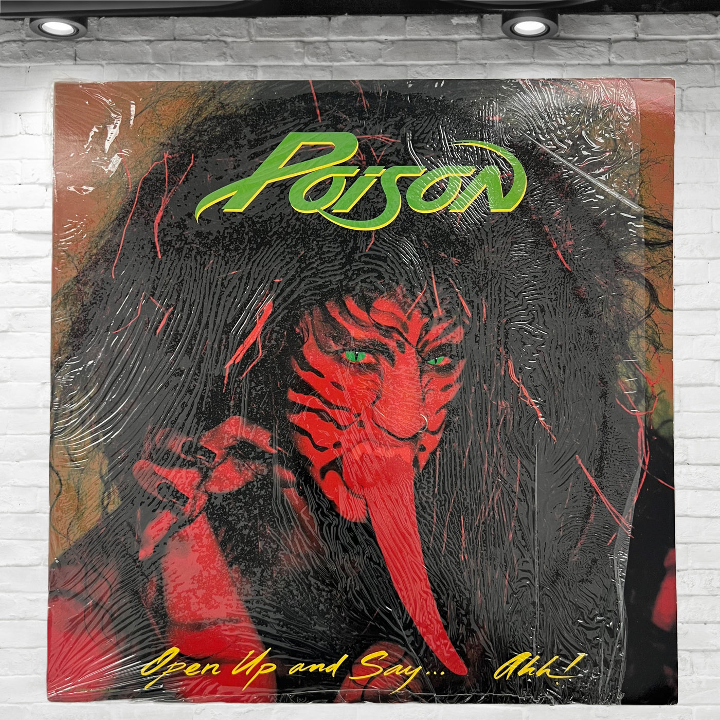 Vintage 1988 Poison Open Up and Say Ahh! Vinyl Album