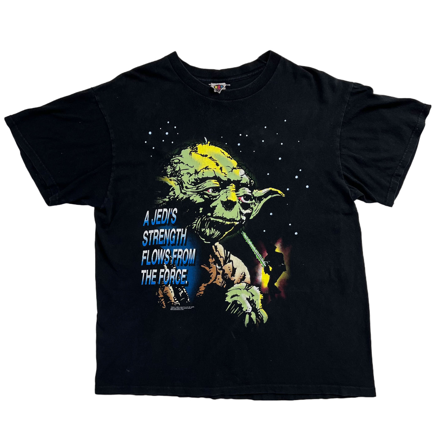 Vintage 1996 Star Wars Yoda "A Jedi's Strengths Flows From The Force" UBI T-shirt