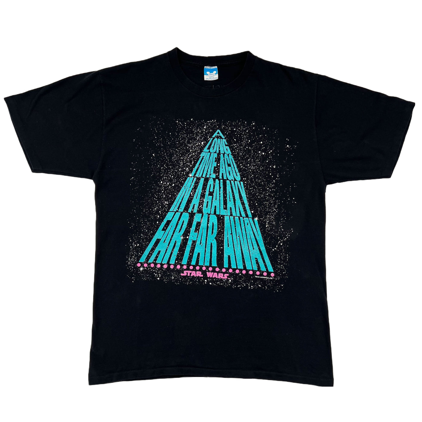 Rare Vintage 80s Star Wars Shirt "A Long Time A Ago In A Galaxy Far Far Away" Disney Star Tours