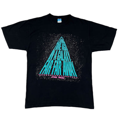 Rare Vintage 80s Star Wars Shirt "A Long Time A Ago In A Galaxy Far Far Away" Disney Star Tours
