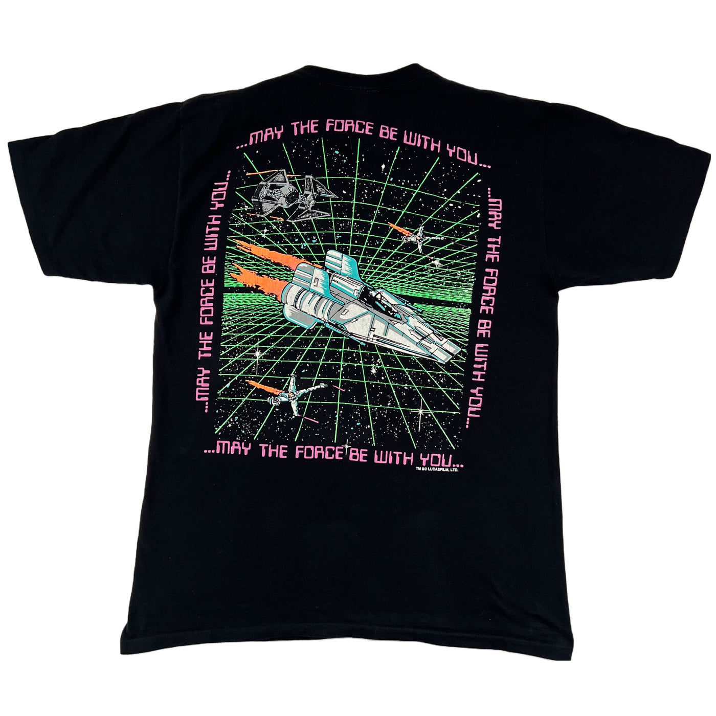 Rare Vintage 80s Star Wars Shirt "A Long Time A Ago In A Galaxy Far Far Away" Disney Star Tours