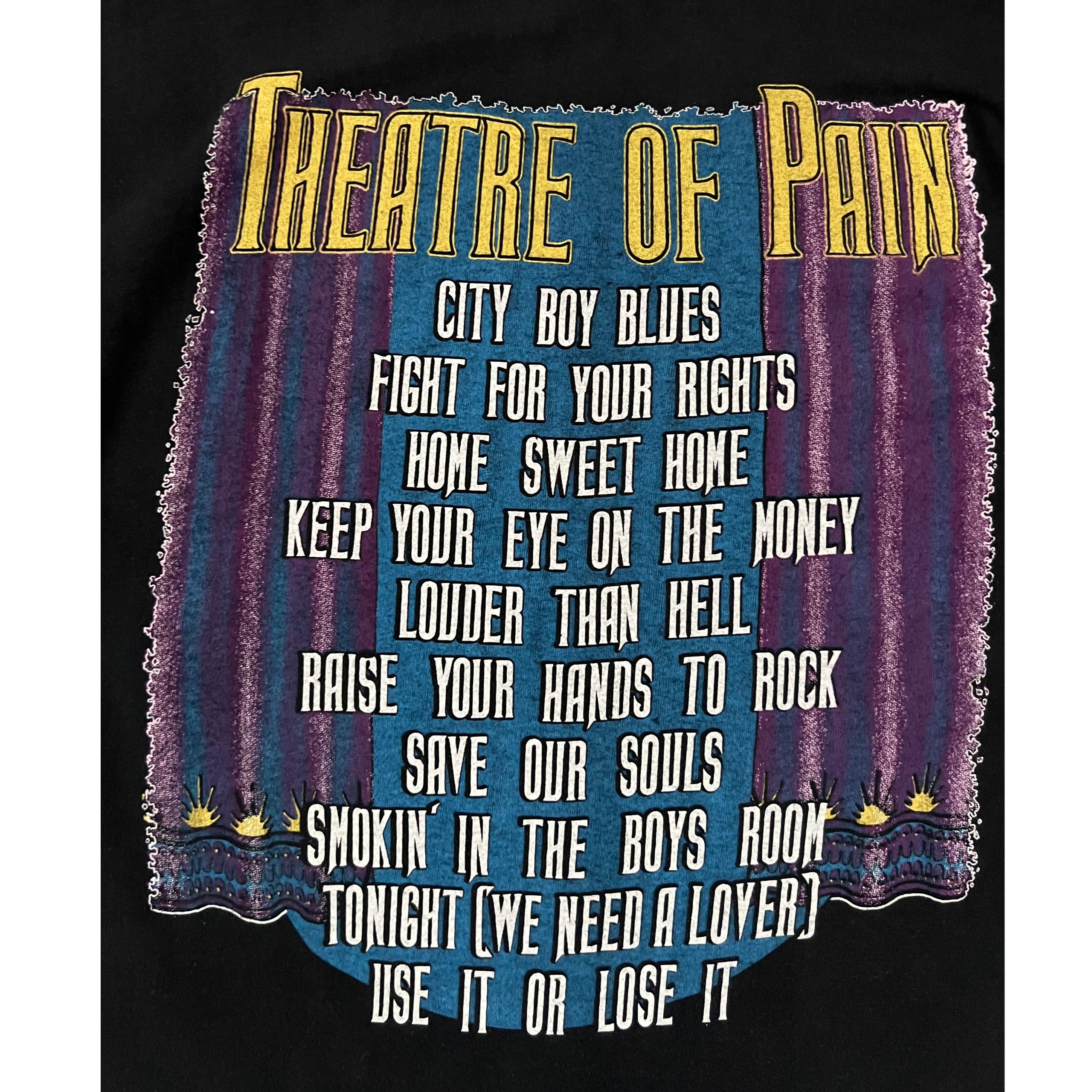 Vintage 1985 Motley Crue Theatre Of Pain Tour T-shirt. Large Vintage 1985 Motley Crue Theatre Of Pain Tour T-shirt. Large