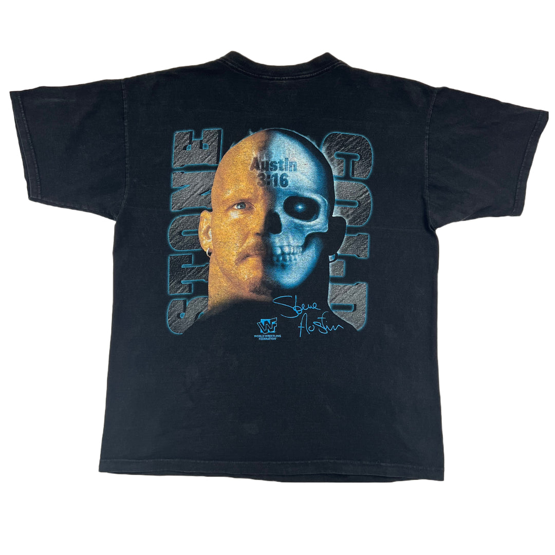 Vintage T-shirt 1997 WWF Stone Cold Steve Austin Other Side Jackass T shirt. Large